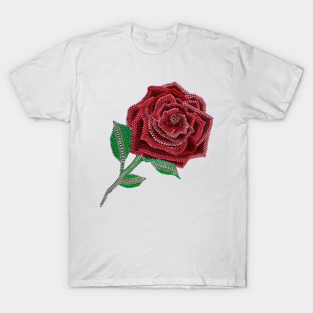 Rose - Red T-Shirt by Amy Diener